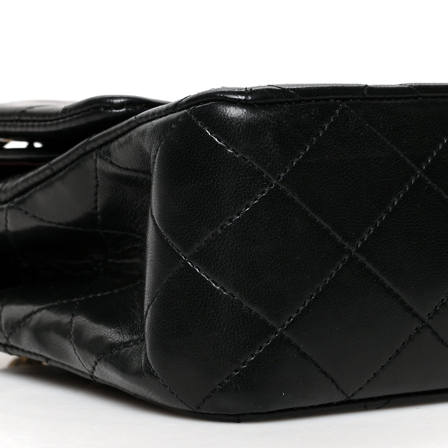 Chanel Lambskin Quilted Medium Double Flap Black 9 of 10