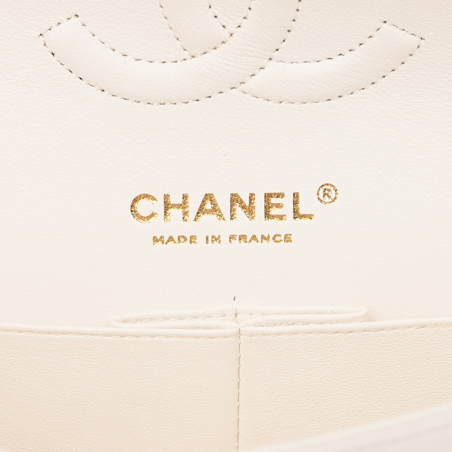Chanel Caviar Quilted Medium Double Flap White 6 of 12