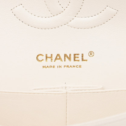 Chanel Caviar Quilted Medium Double Flap White 6 of 12