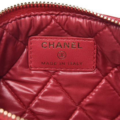 Chanel Lambskin Quilted Small Cosmetic Case Light Red 6 of 8