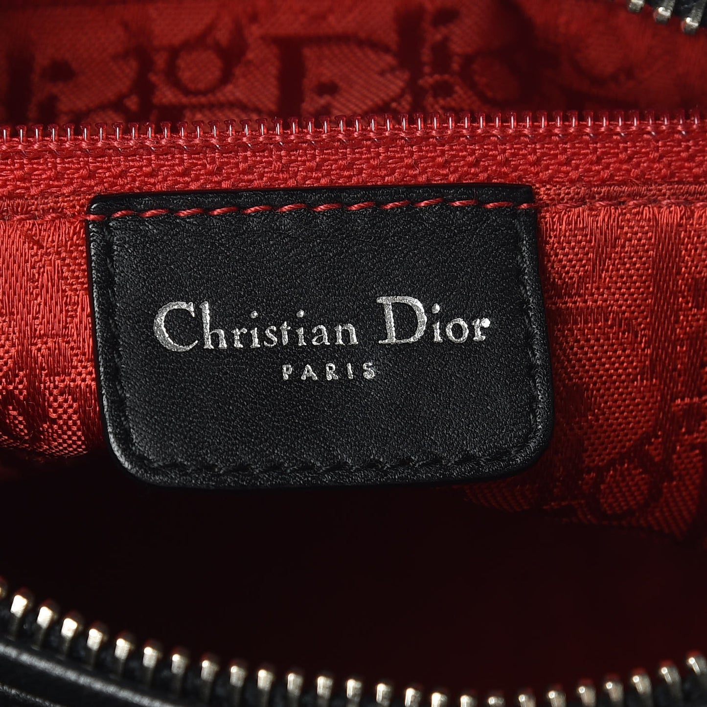 Lambskin Cannage Medium Lady Dior Black