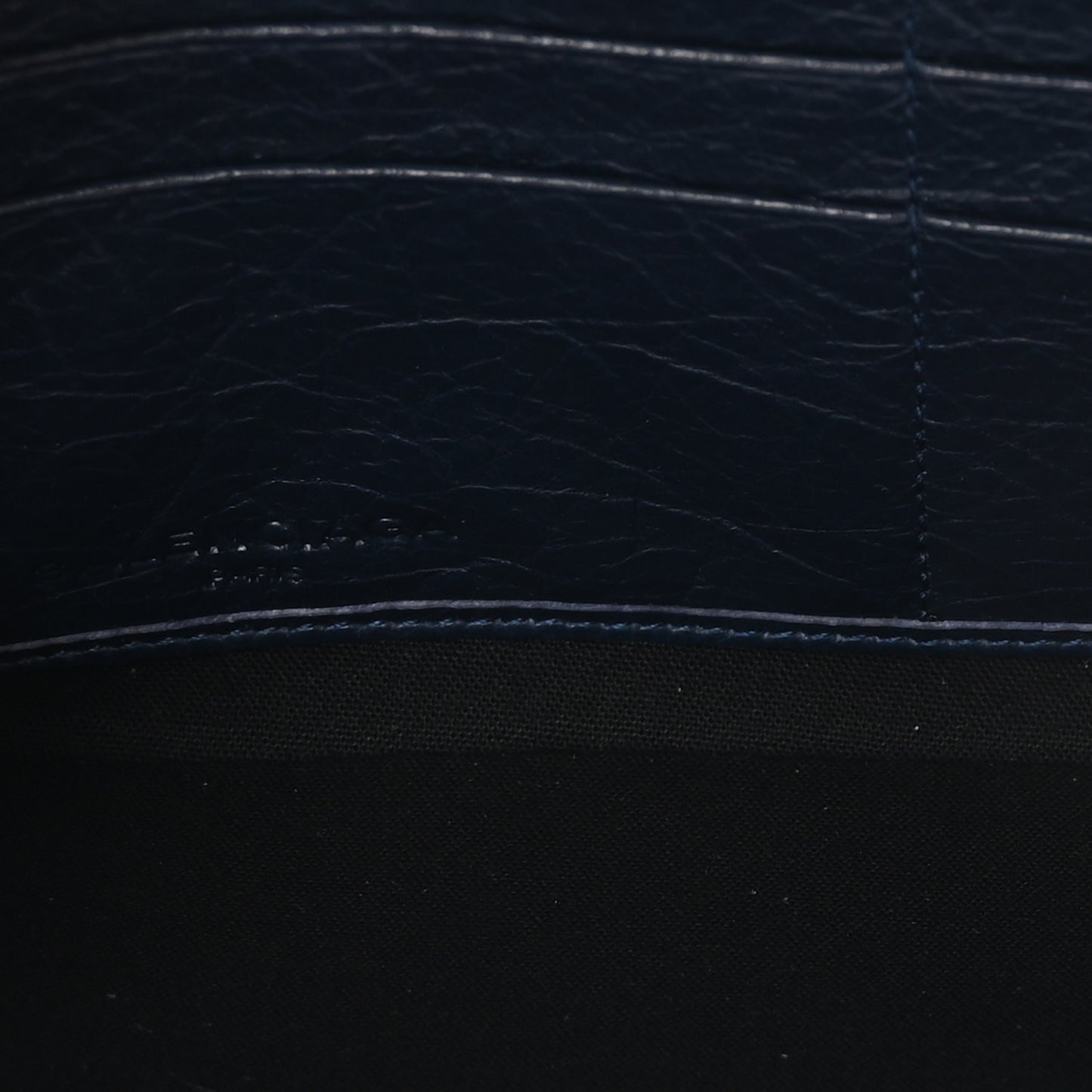 Agneau Classic Hardware Continental Zip Around Wallet Bleu Obscur