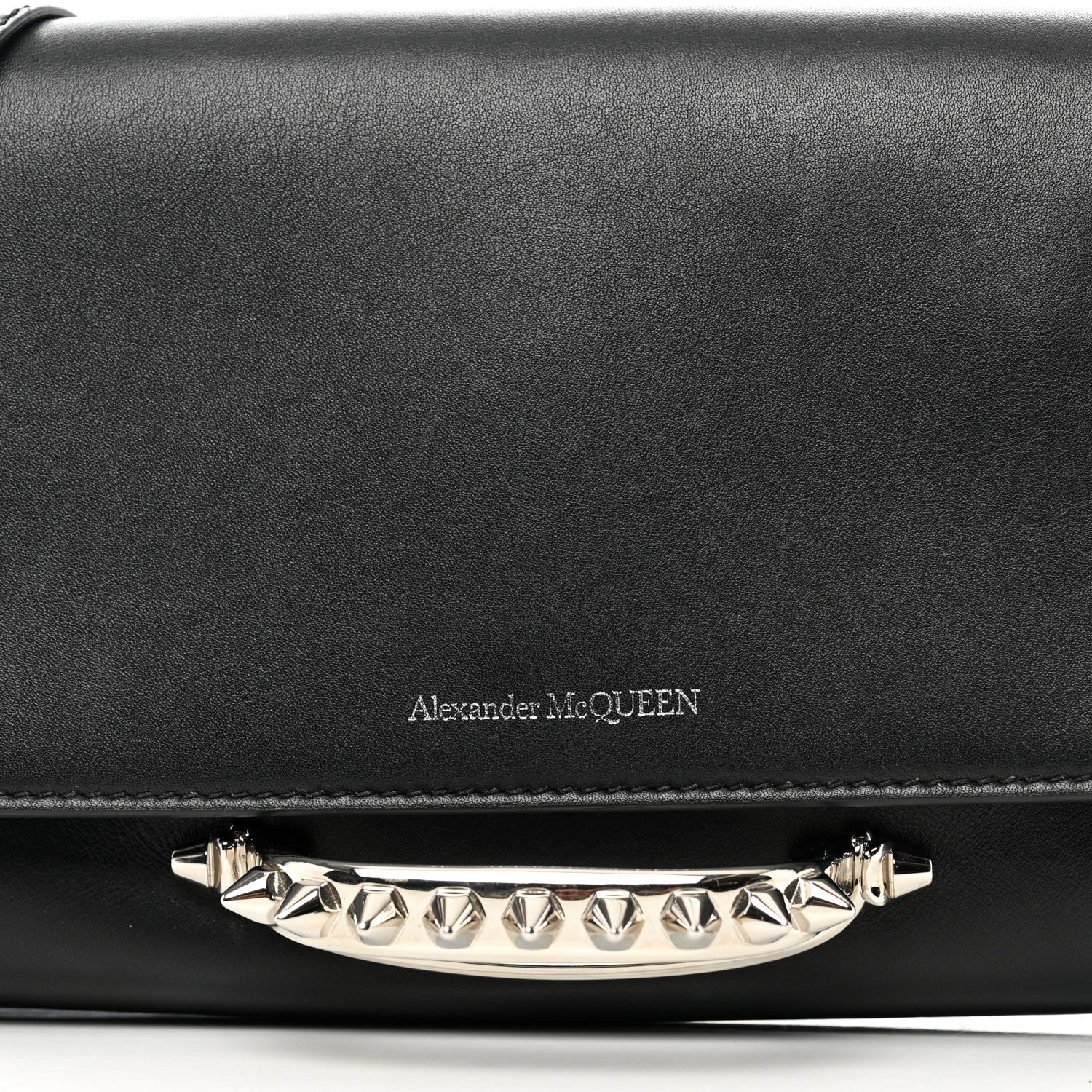 Alexander McQueen Calfskin Studded The Story Shoulder Bag Black 5 of 10