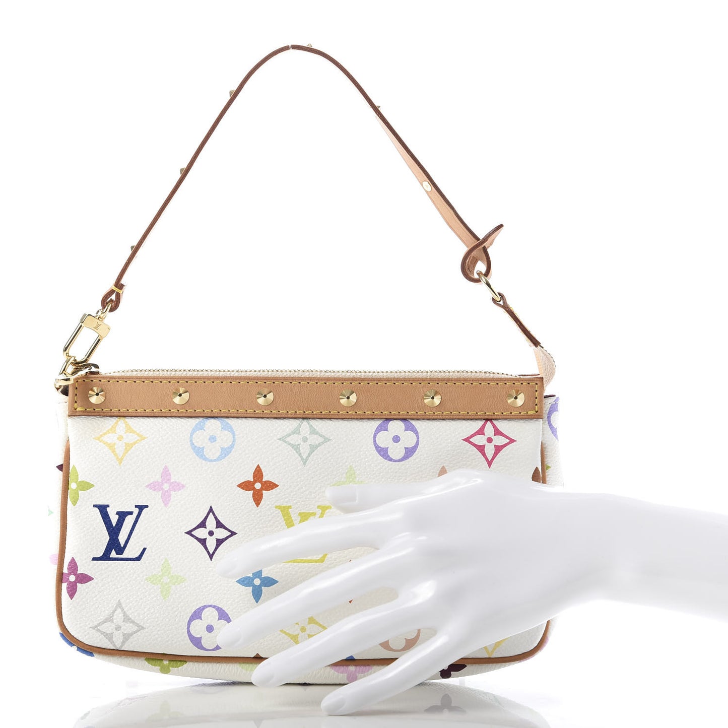 Monogram Multicolor Pochette Accessories White