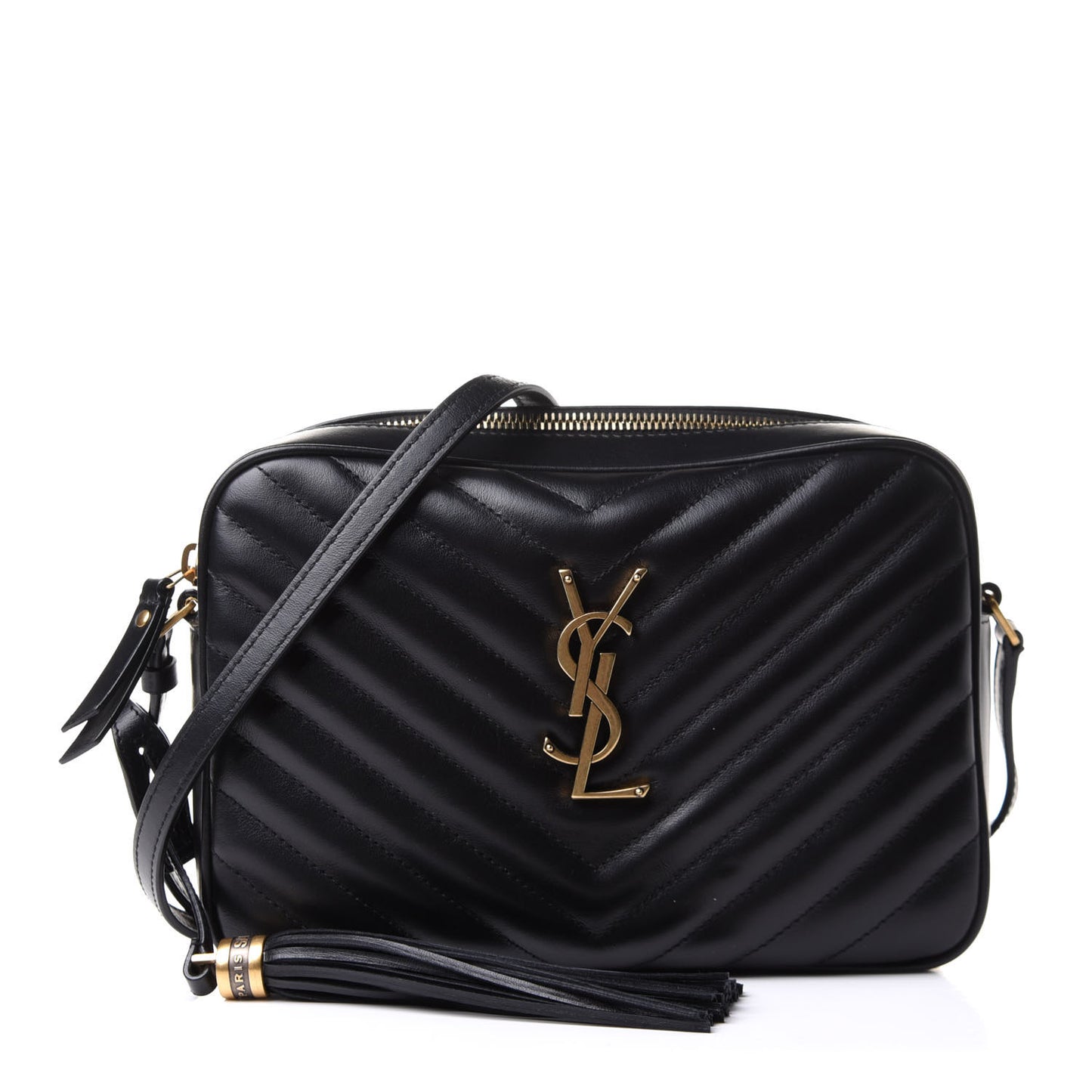 Calfskin Matelasse Monogram Lou Camera Bag Black
