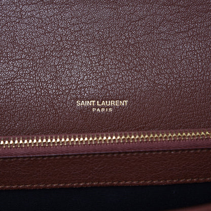 Saint Laurent Sheepskin Matelasse Chevron Monogram Large College Satchel Brandy Old 6 of 12