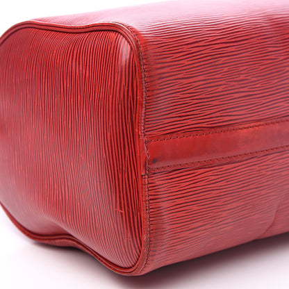Louis Vuitton Epi Speedy 25 Castillan Red 9 of 16