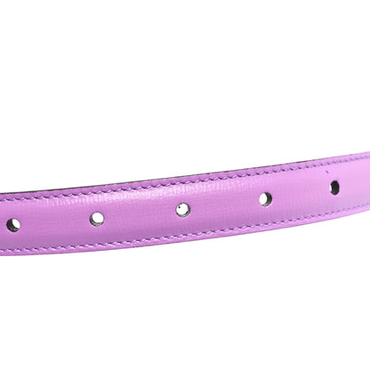 Gucci Azalea Calfskin Enamel Monochrome Double G 20mm Belt 100 40 Wisteria Chic 4 of 5