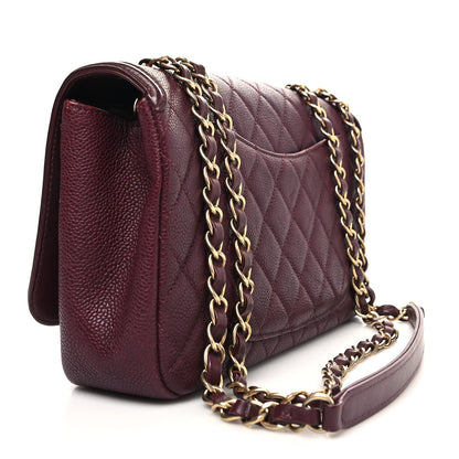 Chanel Caviar Quilted Medium CC Filigree Flap Burgundy 3 of 10