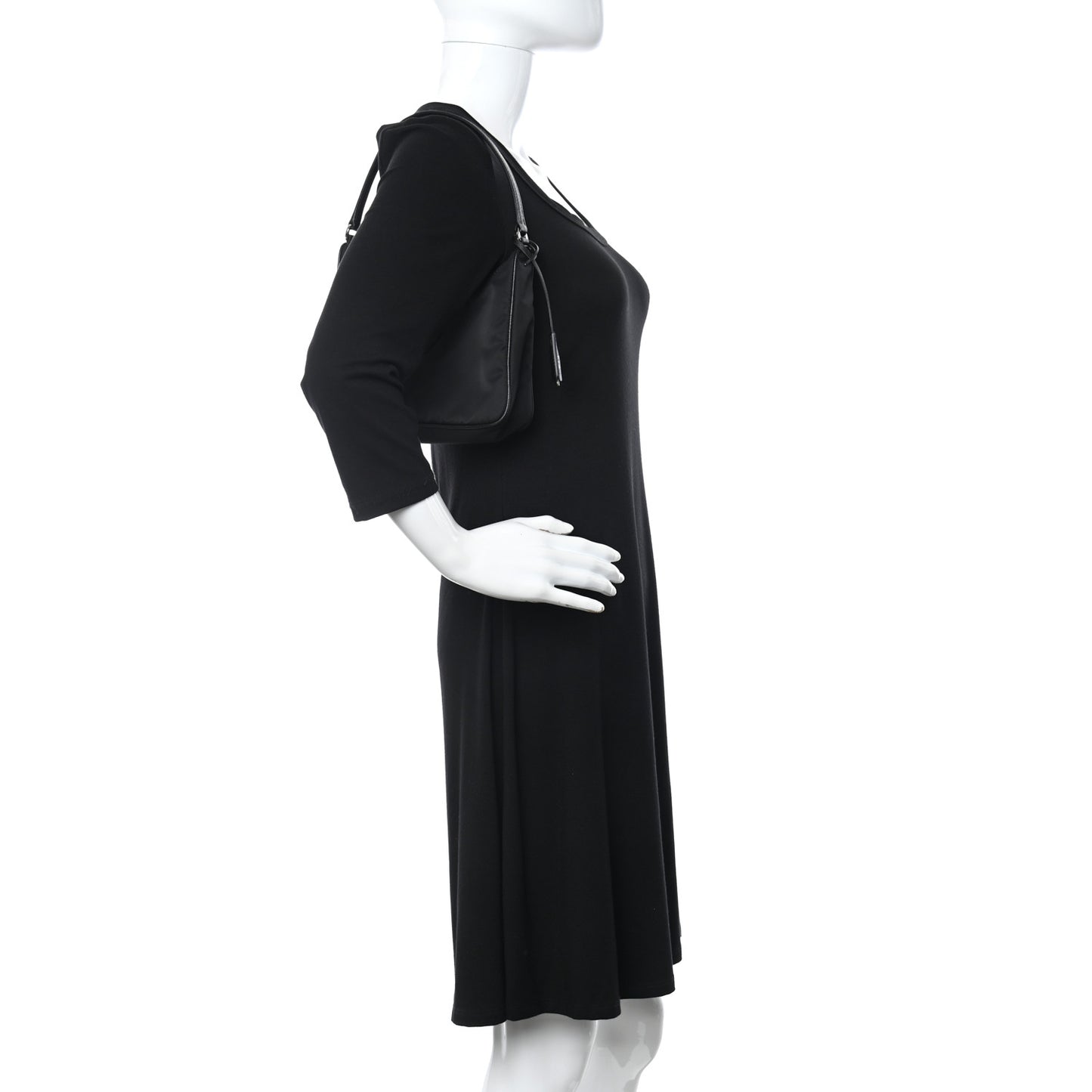 Tessuto Nylon Saffiano Mini Re-Edition 2005 Bag Black