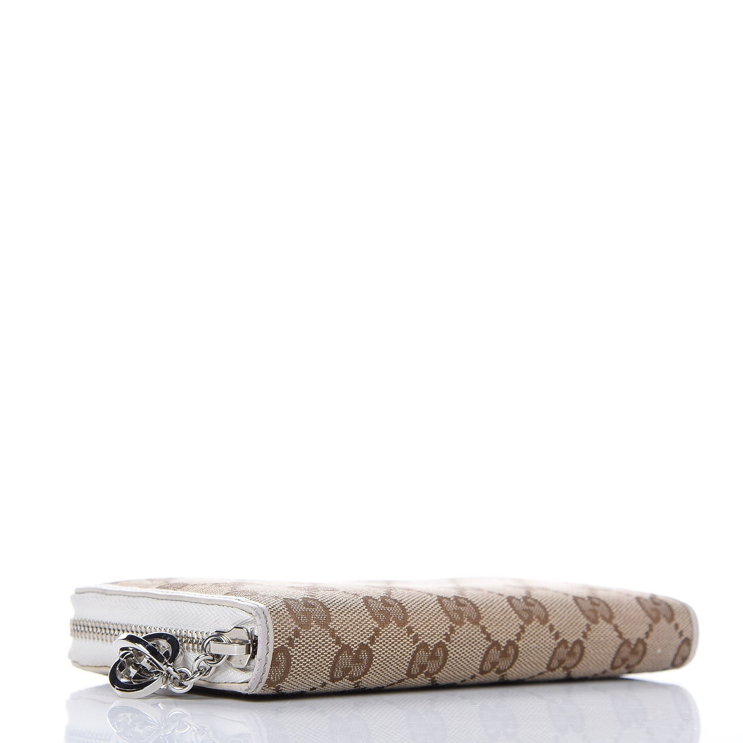 Monogram Large Twins Zip Around Wallet Beige Ebony White