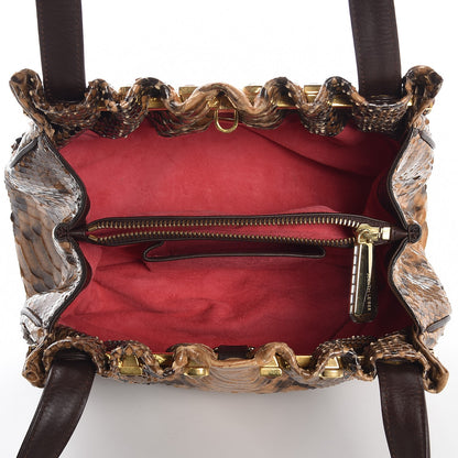 Judith Leiber Python Crystal Evening Bag Brown 6 of 7