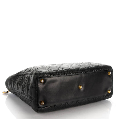 Christian Dior Lambskin Cannage Large Lady Dior Black 4 of 11