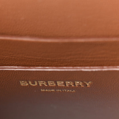 Burberry Smooth Calfskin Two Tone Small Grace Bag Malt Brown Black 6 of 8