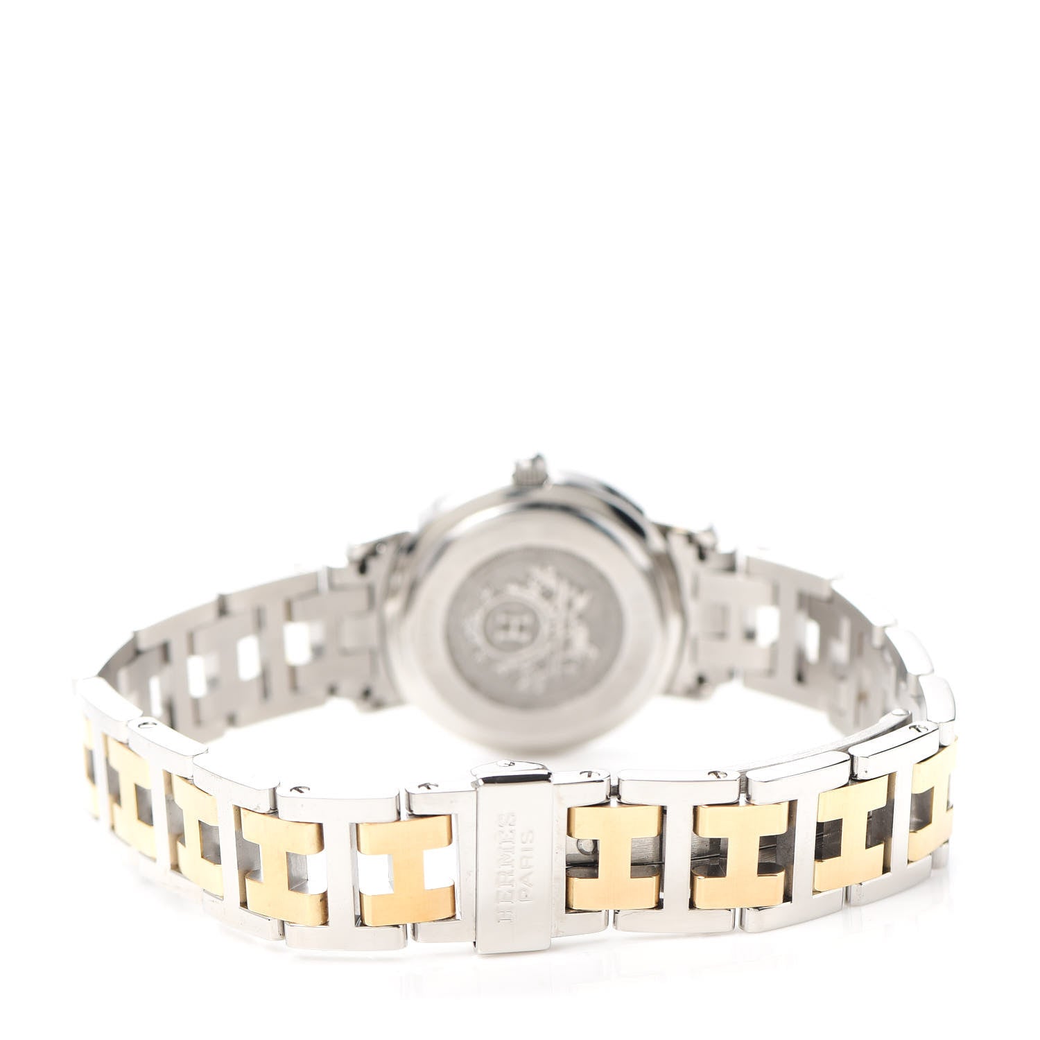 Hermes Stainless Steel 24mm Clipper Quartz Watch Gold 3 of 5