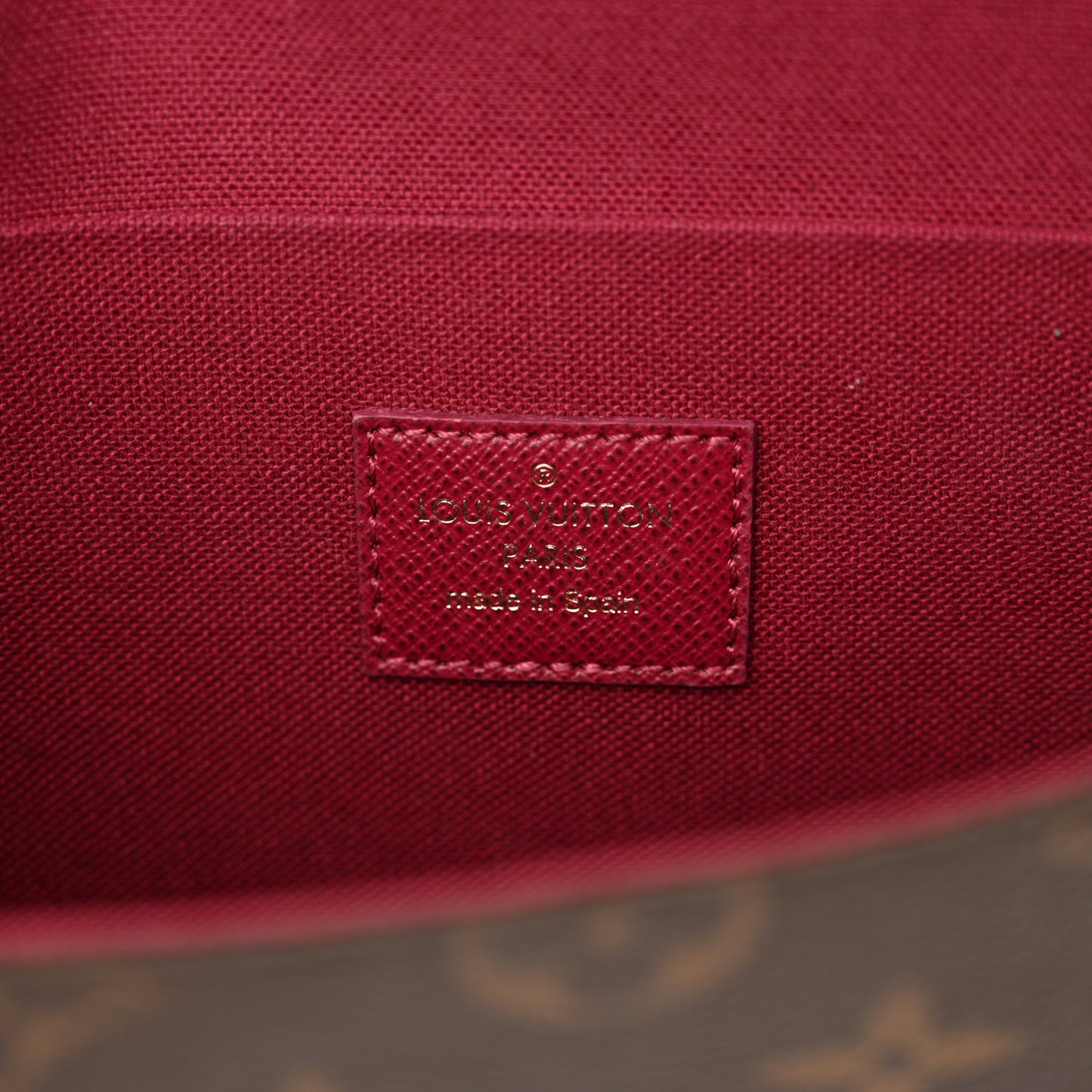 Monogram Pochette Felicie Chain Wallet Fuchsia