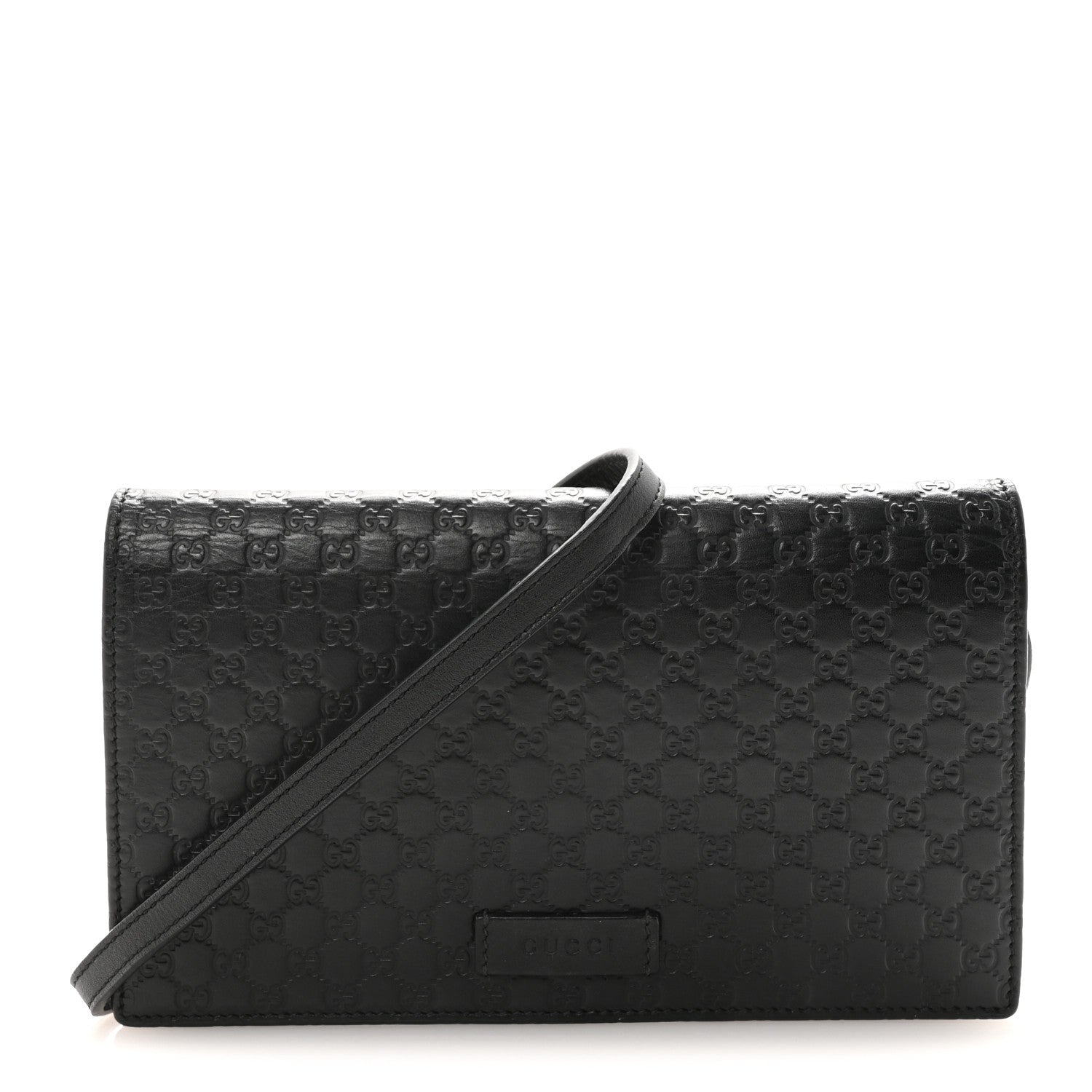 Gucci Microguccissima Crossbody Wallet Black 1 of 9