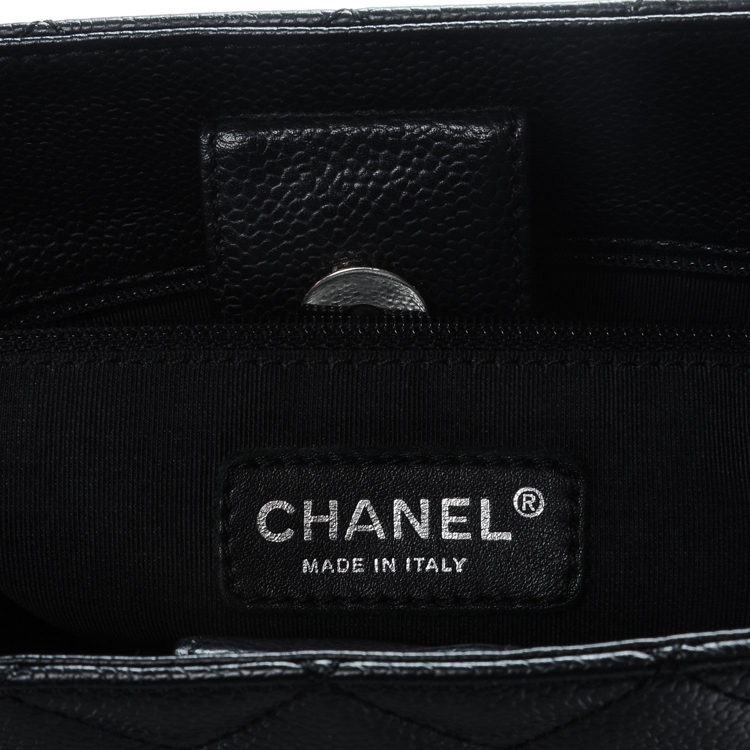 Chanel Caviar Quilted Petit Shopping Tote PST Black 6 of 7