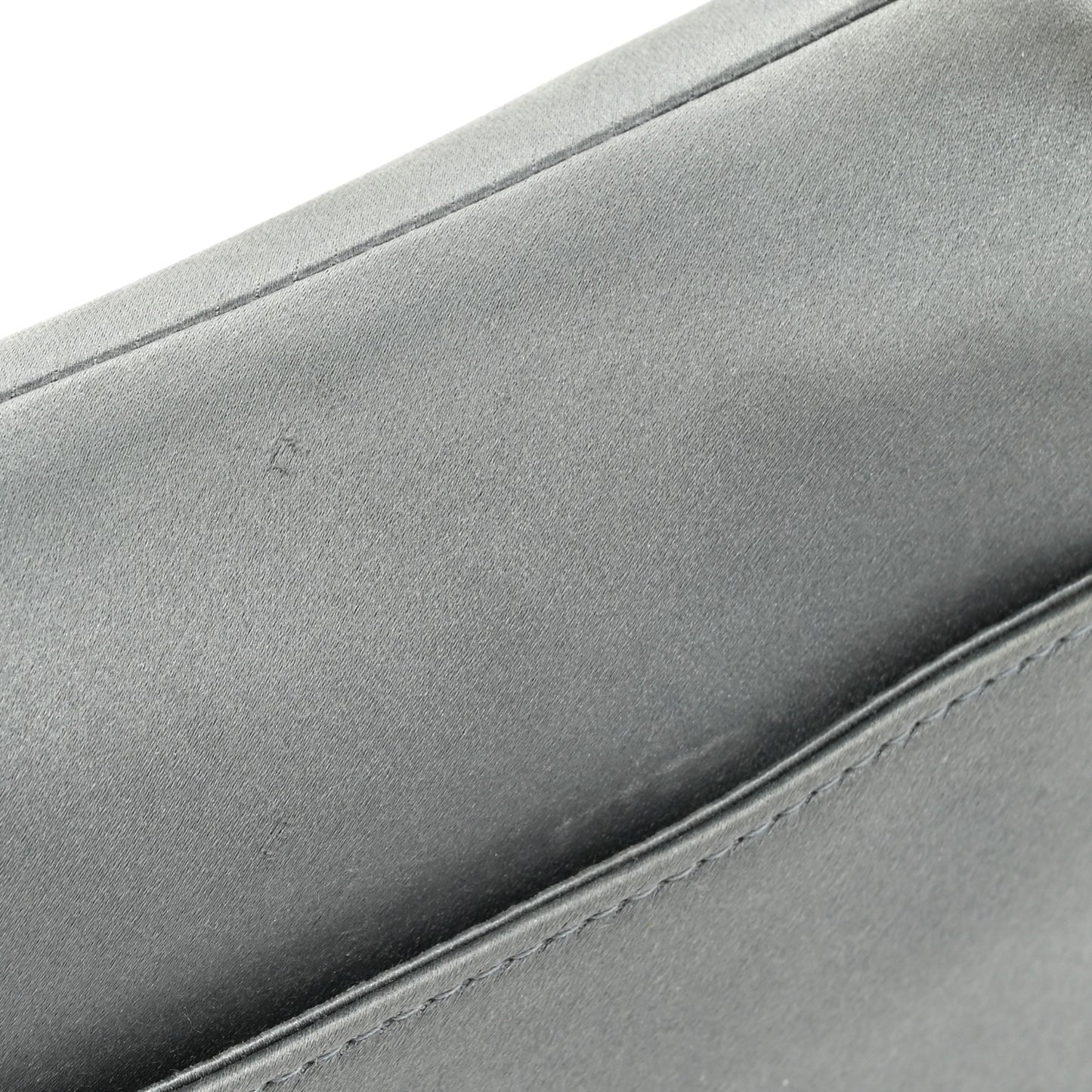 Satin Crystal Mini Saddle Bag Blue Gray