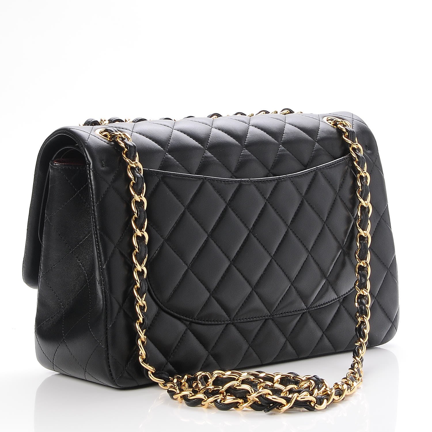Chanel Lambskin Quilted Jumbo Double Flap Black 4 of 8