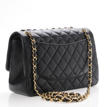 Chanel Lambskin Quilted Jumbo Double Flap Black 4 of 8