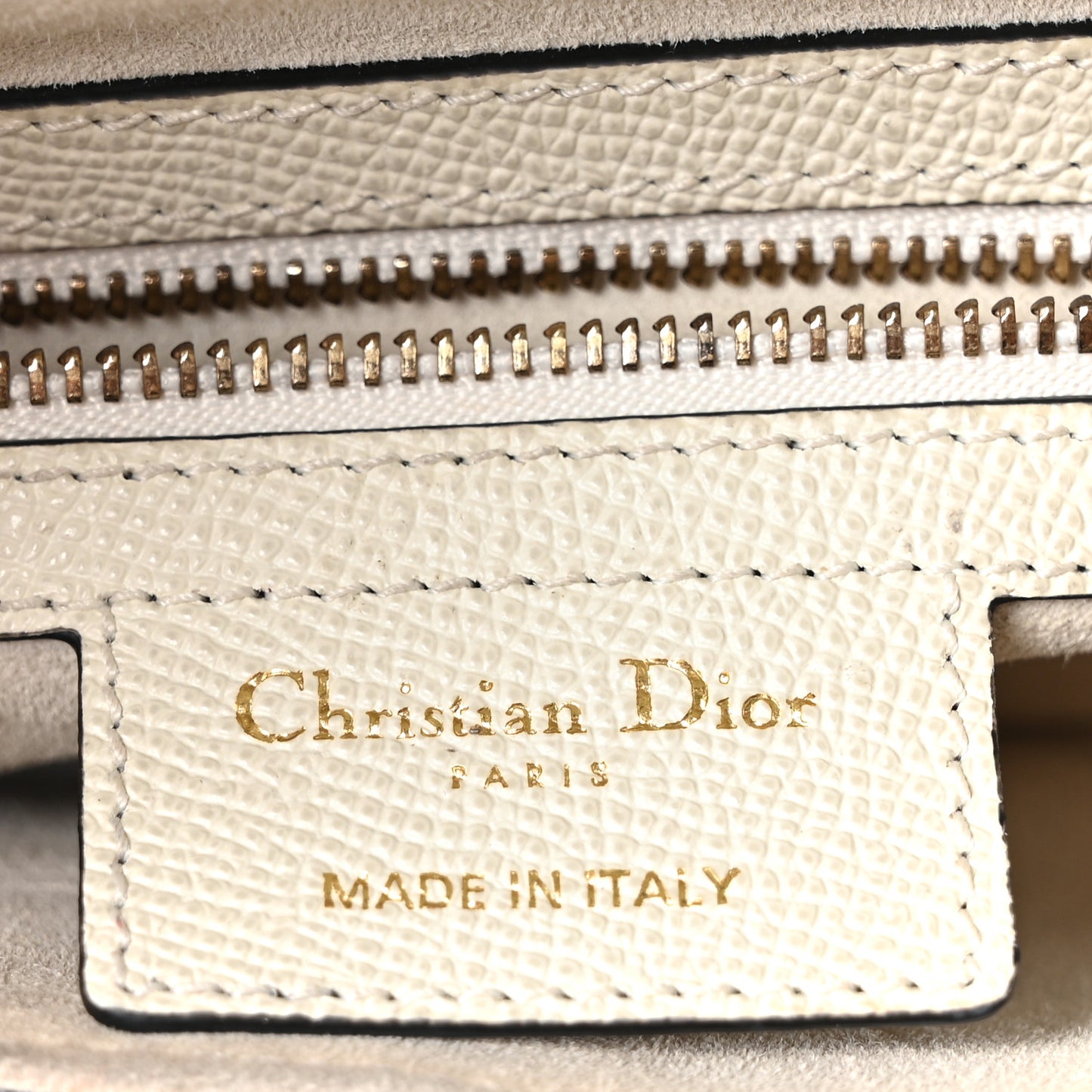 Grained Calfskin Saddle Bag White