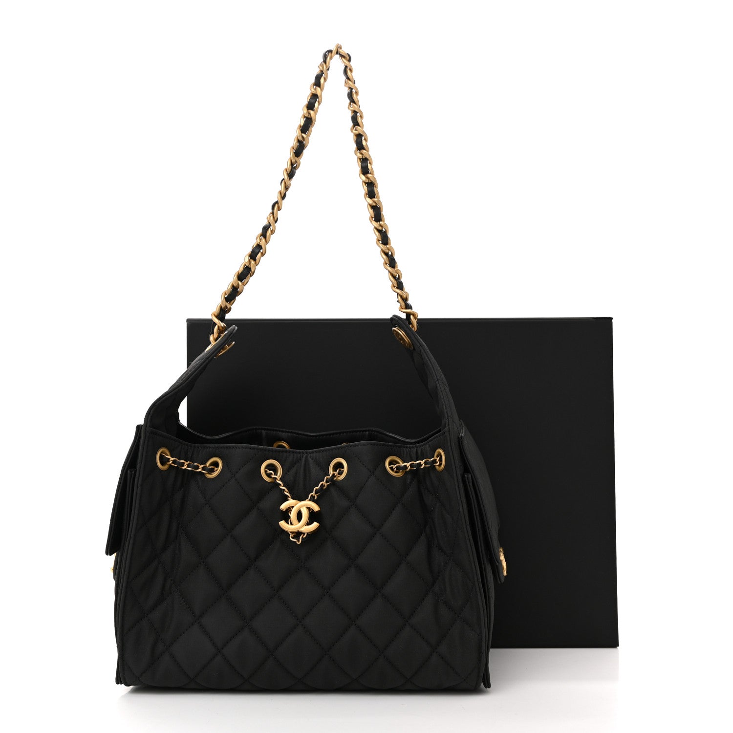 Chanel Canvas Quilted Small Chanel 25 Handbag Black 11 of 11