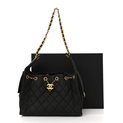 Chanel Canvas Quilted Small Chanel 25 Handbag Black 11 of 11