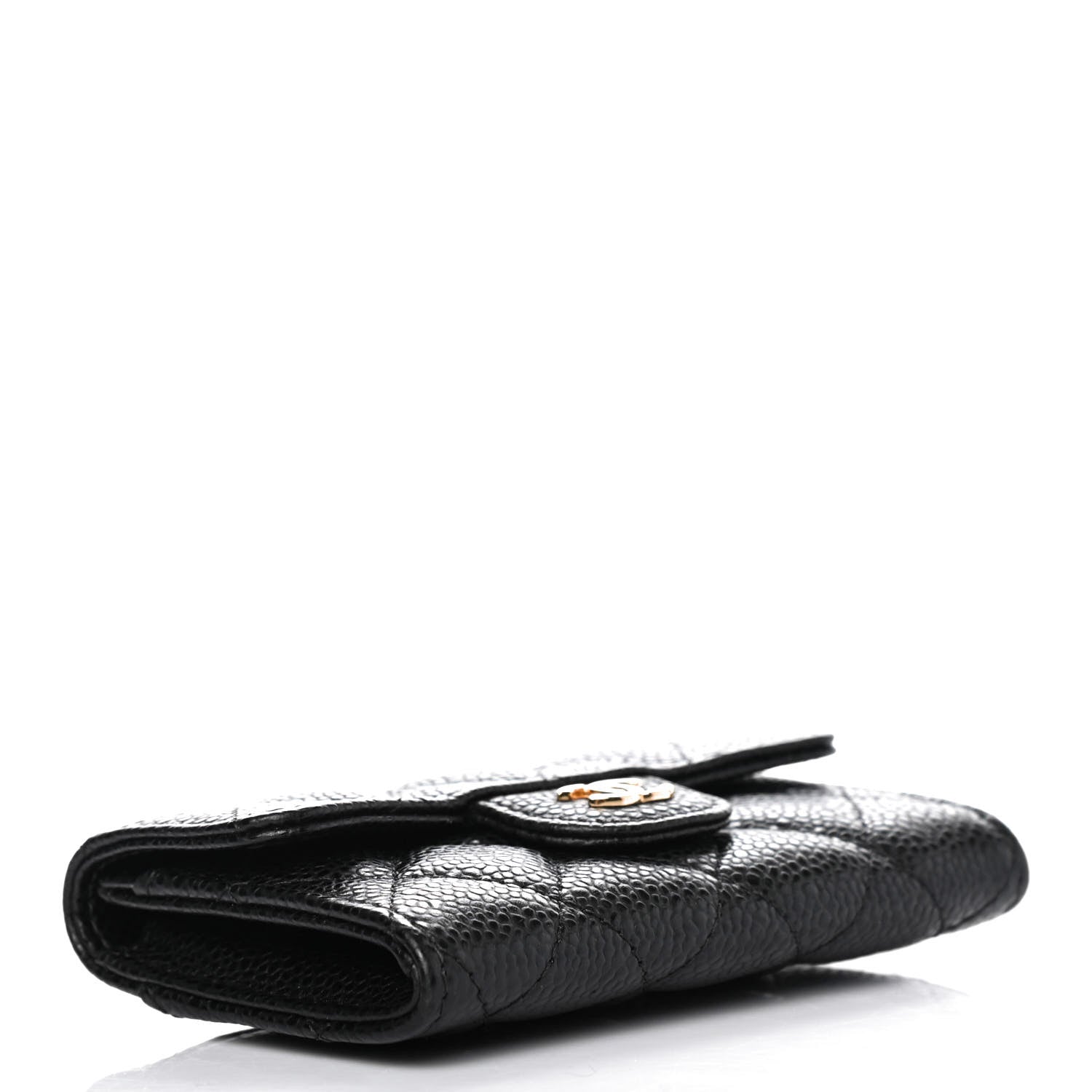 Chanel Caviar Quilted Flap Card Holder Wallet Black 3 of 4