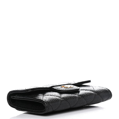 Chanel Caviar Quilted Flap Card Holder Wallet Black 3 of 4