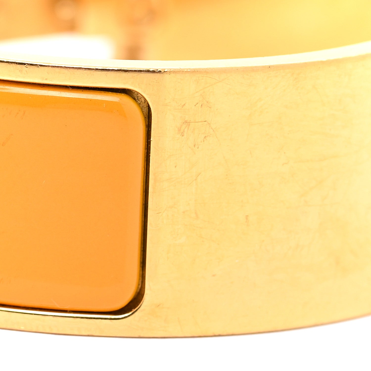 Hermes Enamel Wide Clic Clac H Bracelet PM Jaune Soleil 8 of 10