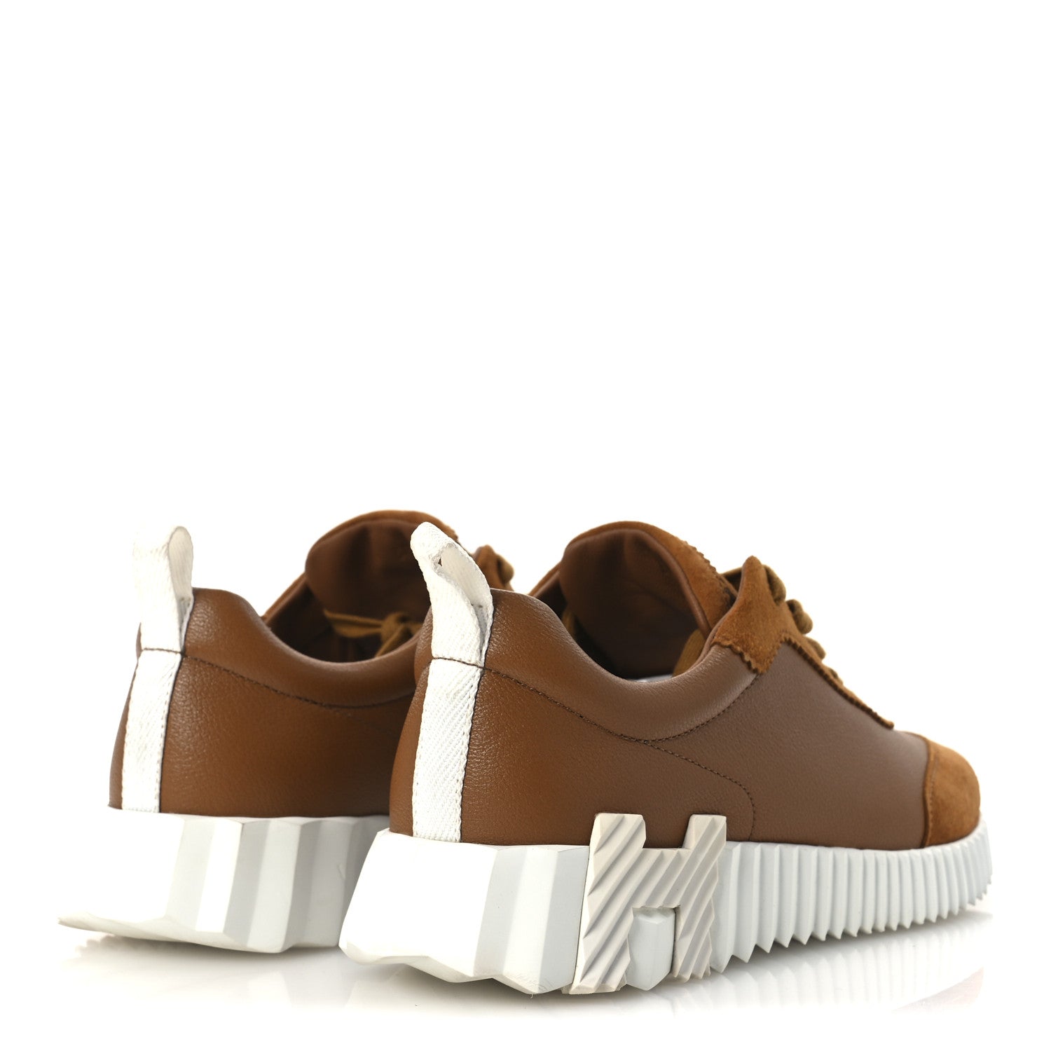 Hermes Sport Goatskin Suede Goatskin Womens Bouncing Sneakers 38.5 Naturel 5 of 11