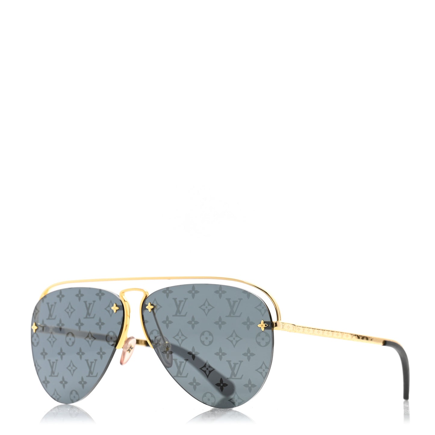 Metal Monogram Grease Sunglasses Z1172W Gold