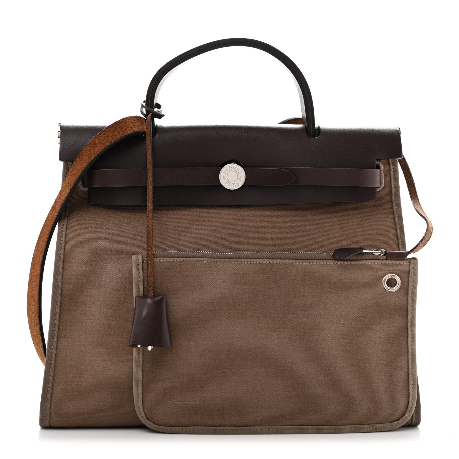 Hermes Vache Hunter Toile Herbag Zip 31 PM Etoupe Ebene 3 of 16