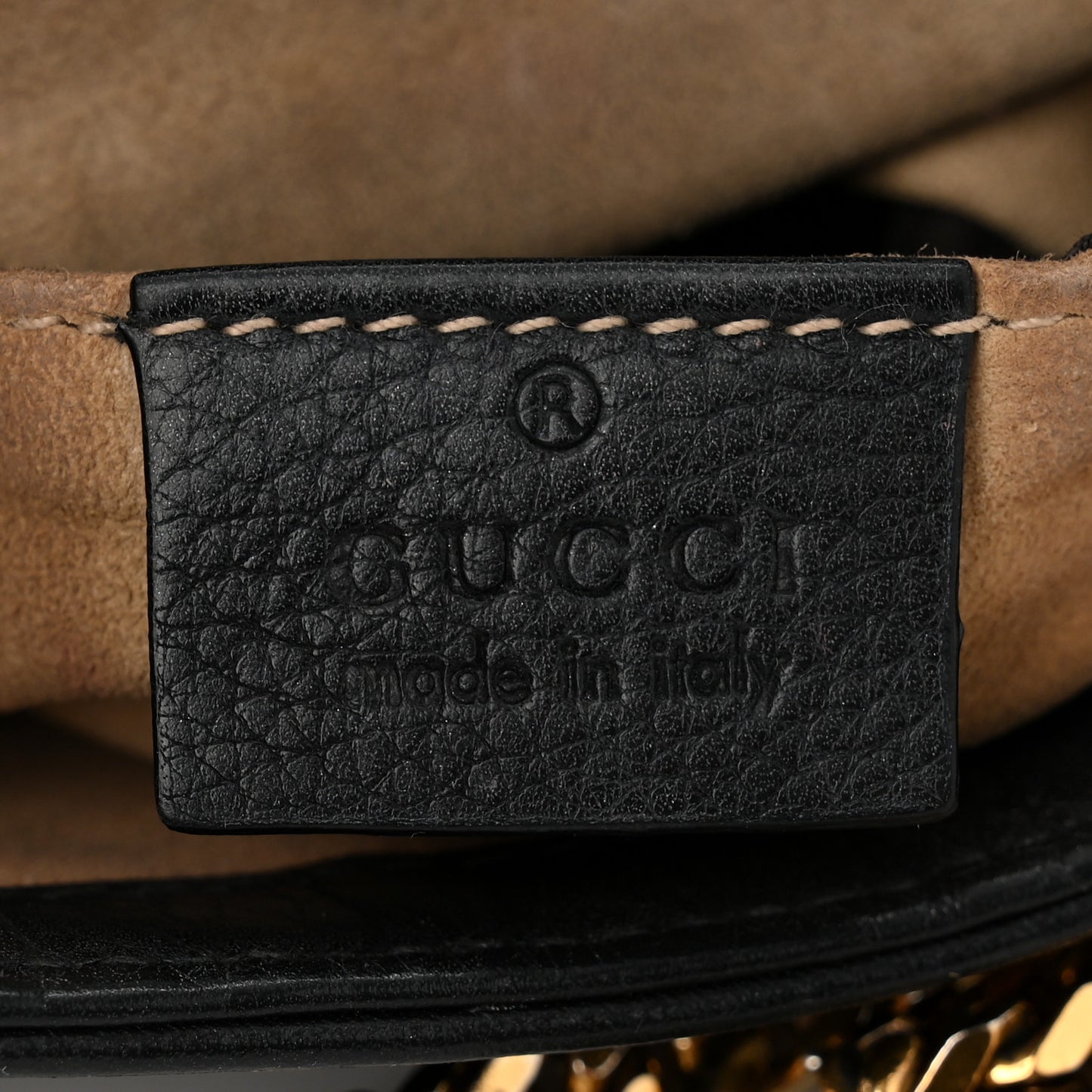 Pebbled Calfskin Small 1973 Chain Shoulder Bag Black