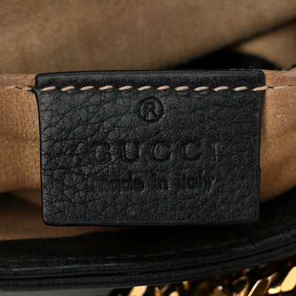 Gucci Pebbled Calfskin Small 1973 Chain Shoulder Bag Black 6 of 10