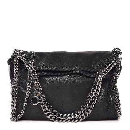 Stella McCartney Shaggy Deer Mini Falabella Fold Over Tote Black 1 of 11