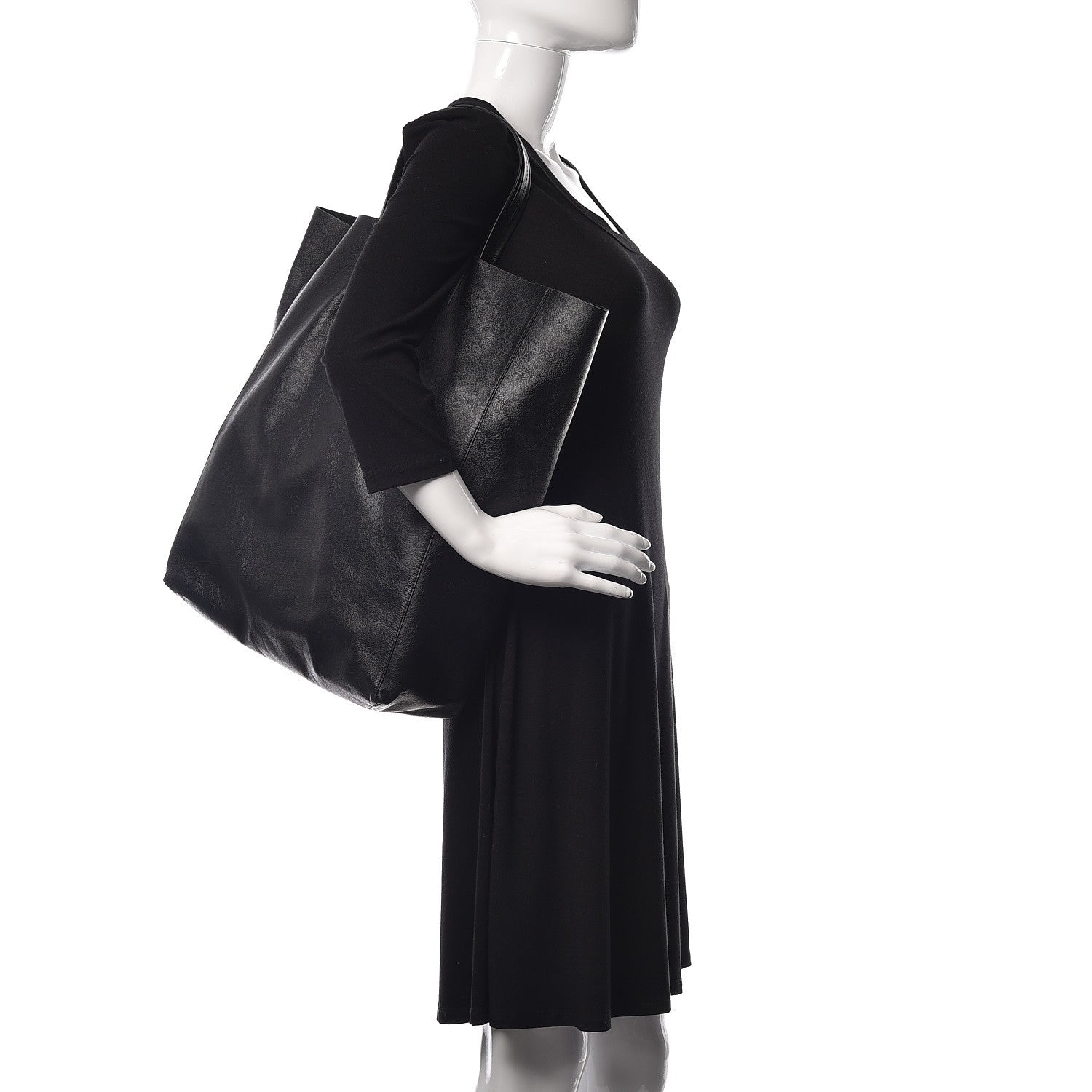 Celine Smooth Lambskin Vertical Cabas Black 2 of 9