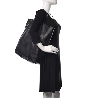 Celine Smooth Lambskin Vertical Cabas Black 2 of 9