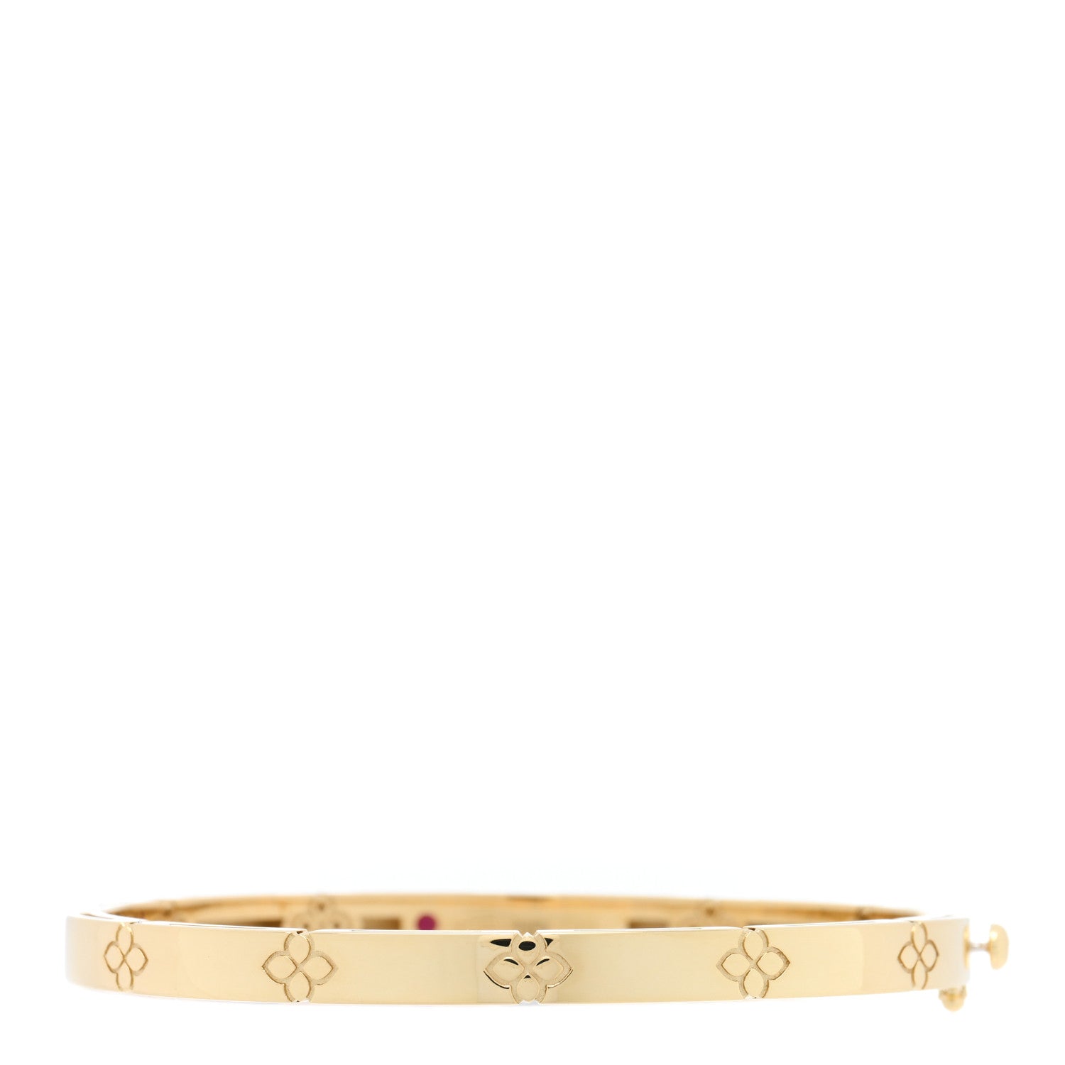 Roberto Coin 18K Yellow Gold Narrow Love in Verona Bangle Bracelet 1 of 5