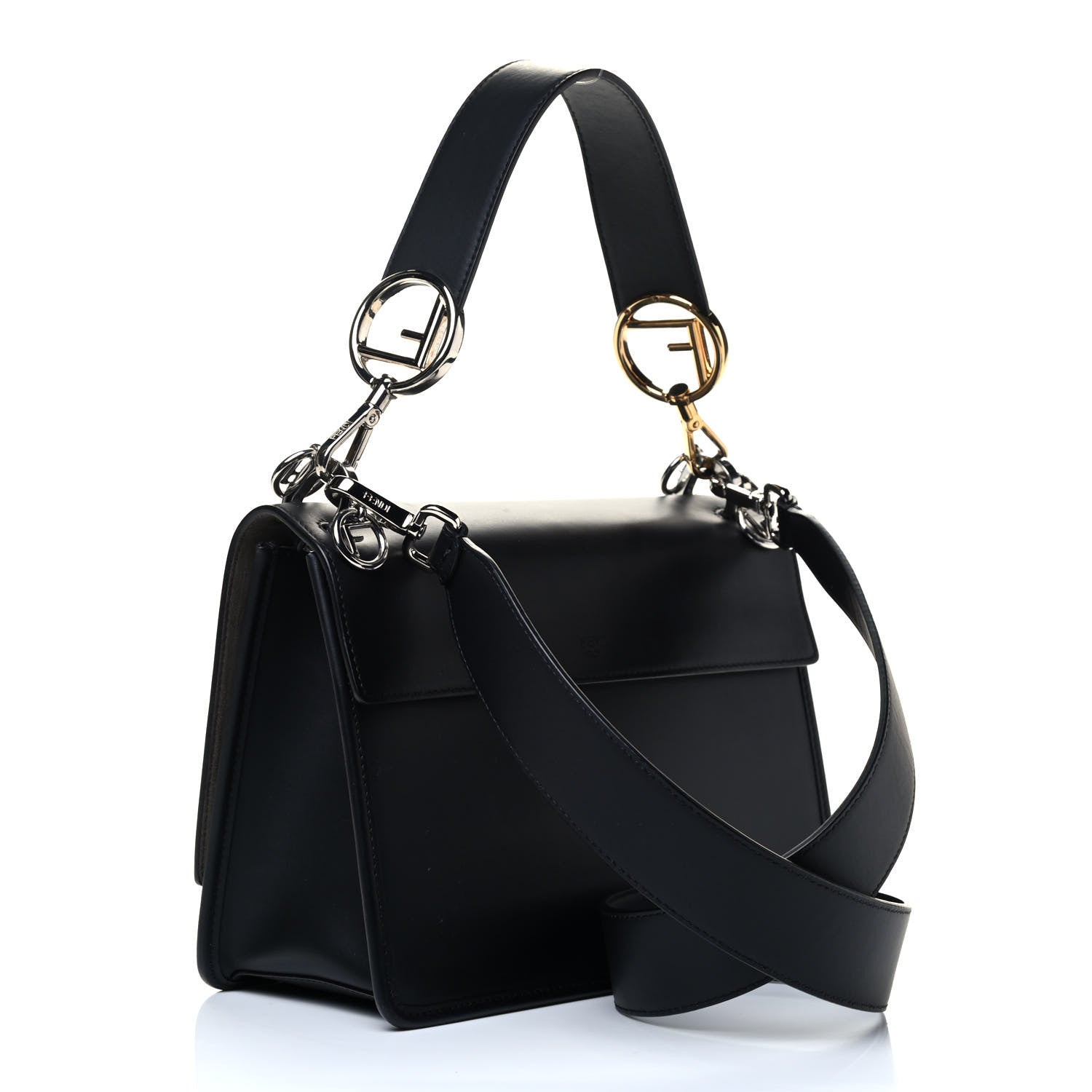 Fendi Vitello Century Opaco F is Fendi Kan I Shoulder Bag Black 2 of 4