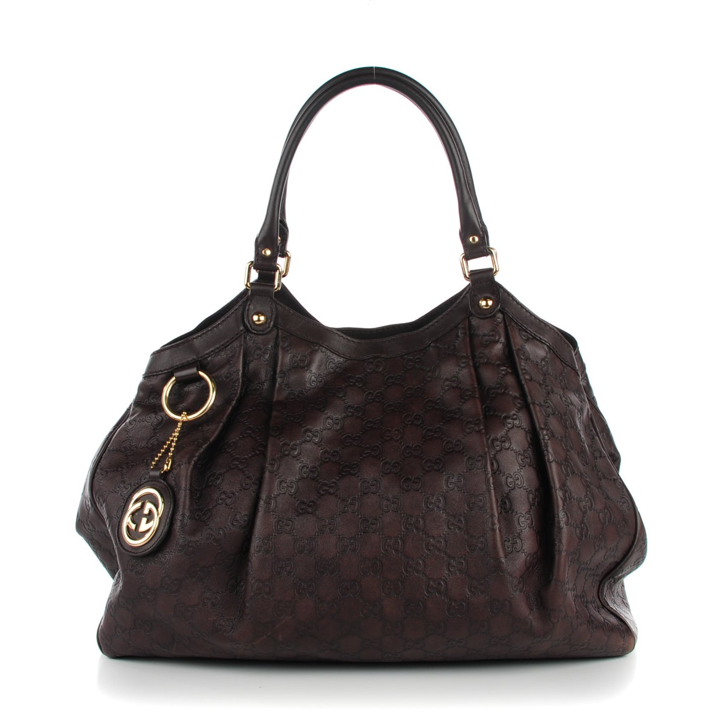 Guccissima Signature Large Sukey Tote Chocolate