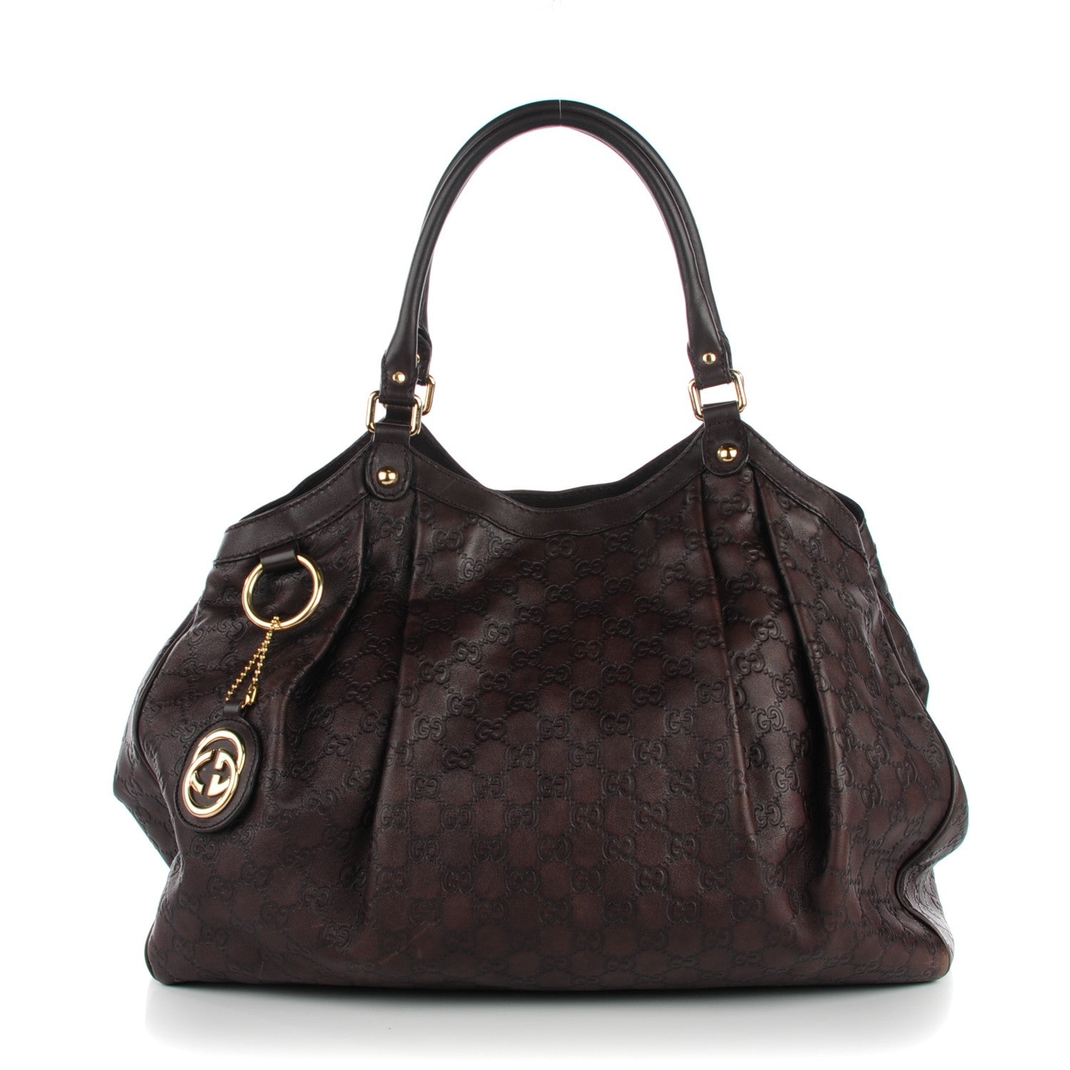Gucci Guccissima Signature Large Sukey Tote Chocolate 1 of 7