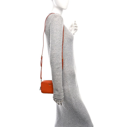 Prada Saffiano Mini Camera Crossbody Papaya 2 of 9