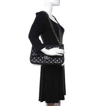 Chanel Lambskin Quilted Jumbo Double Flap Black 3 of 14