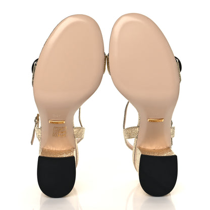 Gucci Galassia GG Marmont Ankle Wrap 75mm Sandals 40.5 Platino 5 of 8