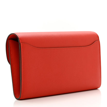 Hermes Evercolor Constance Long Wallet Rogue Tomate 2 of 8