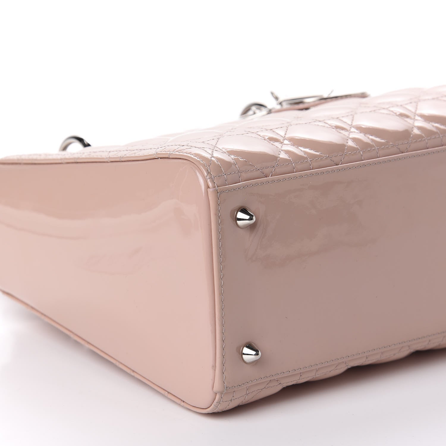 Christian Dior Patent Cannage Medium Lady Dior Rose Clair 6 of 14