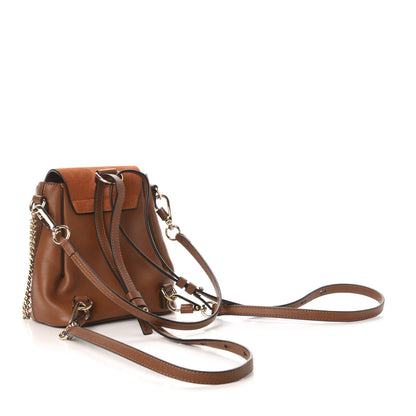 Chloe Suede Calfskin Mini Faye Backpack Tan 2 of 10