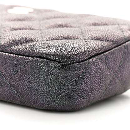 Chanel Iridescent Caviar Quilted Small Clutch With Chain Black 12 of 13
